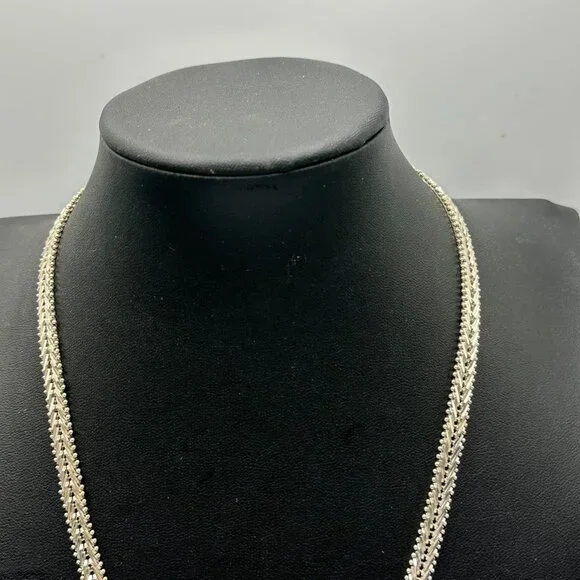 Milor Riccio Chain Necklace Sterling Silver Panther Head Clasp 16.5” 29 Grams - Picture 4 of 11